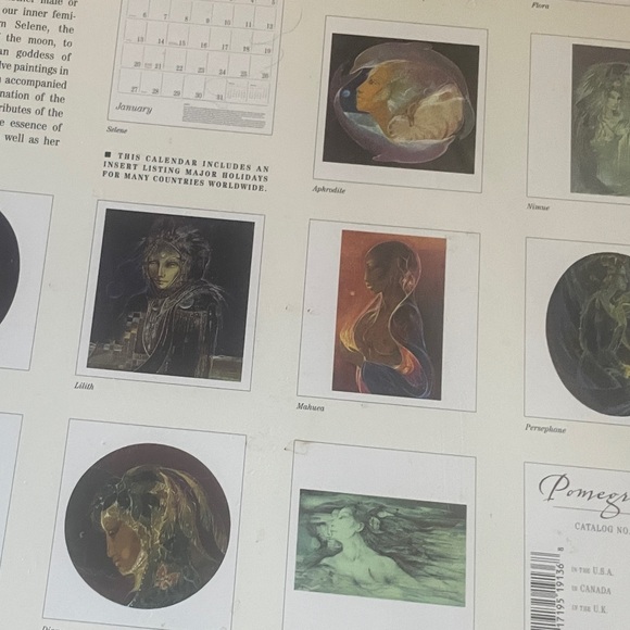 Goddesses 2002 Calendar Sealed Susan Seddon Boulet Psibyjngs 12 by 12 - Picture 11 of 12